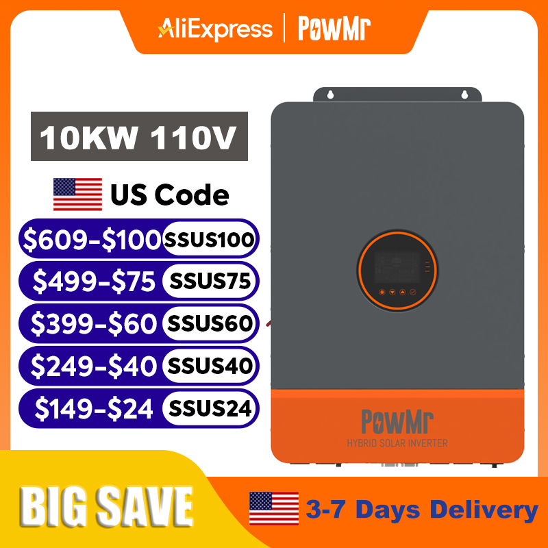 Split Phase Inverter 10Kw 110V 220V - PowMr 16KW 10KW Split-Phase Omvormer 110V