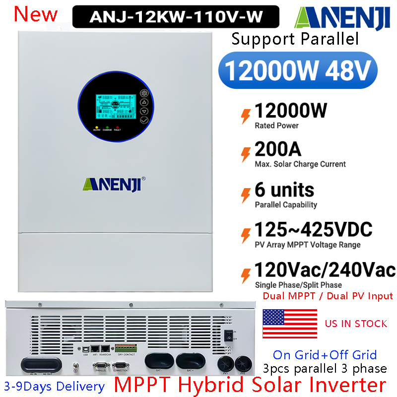 ANENJI Split Phase 12KW 48V Hy - Off Grid Solar Inverter 48V 6000W recensie en prijs
