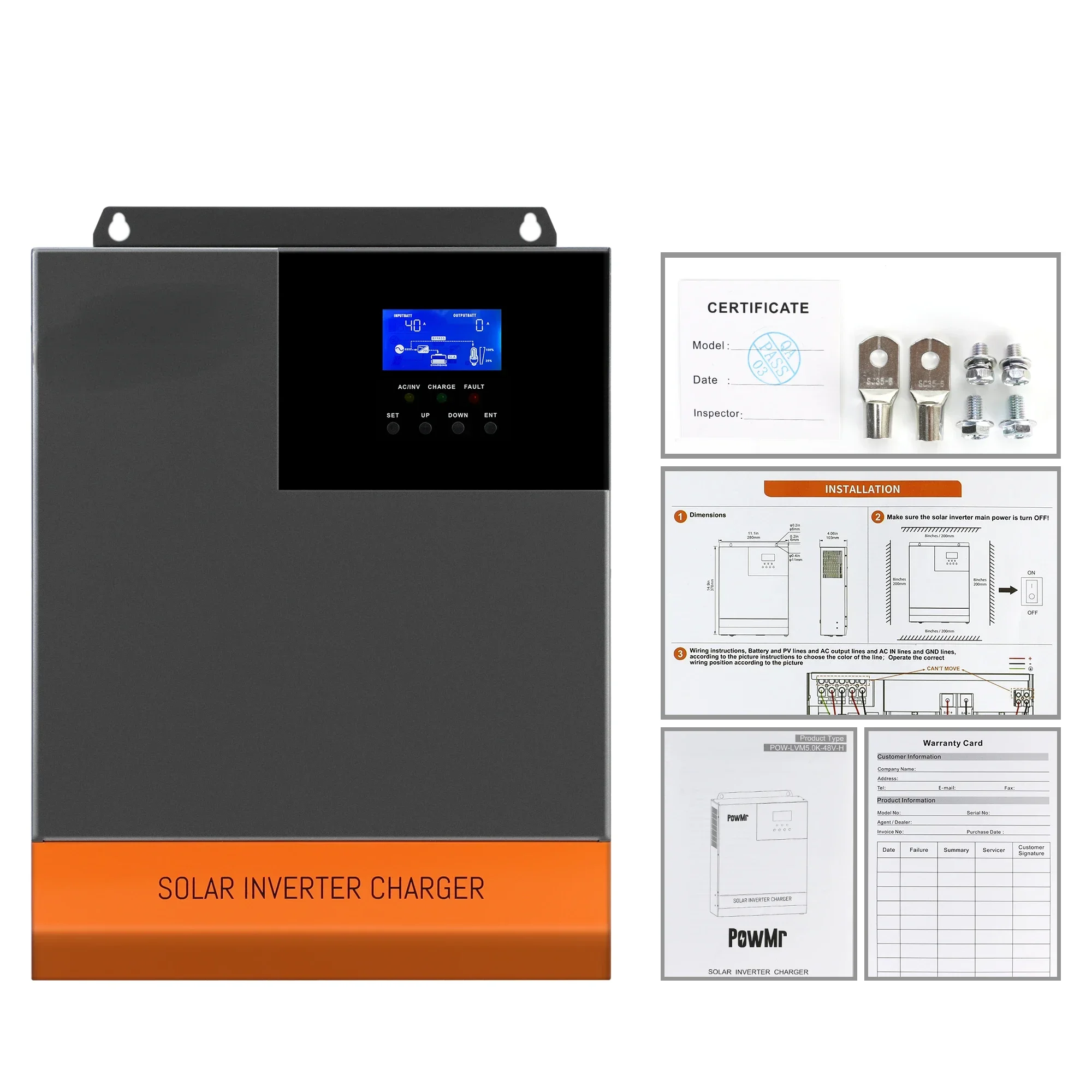 5.5kW MPPT 100A optische 220V  - Hybrid Solar Inverter 5.5Kw Mppt 48V recensie en prijs