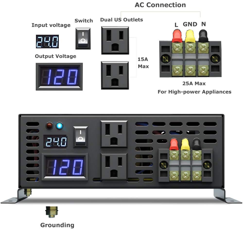 Zuivere Sinus Omvormer 3000W Z - Inverter Pure Sine Wave 60Hz 120V 3000W recensie en prijs