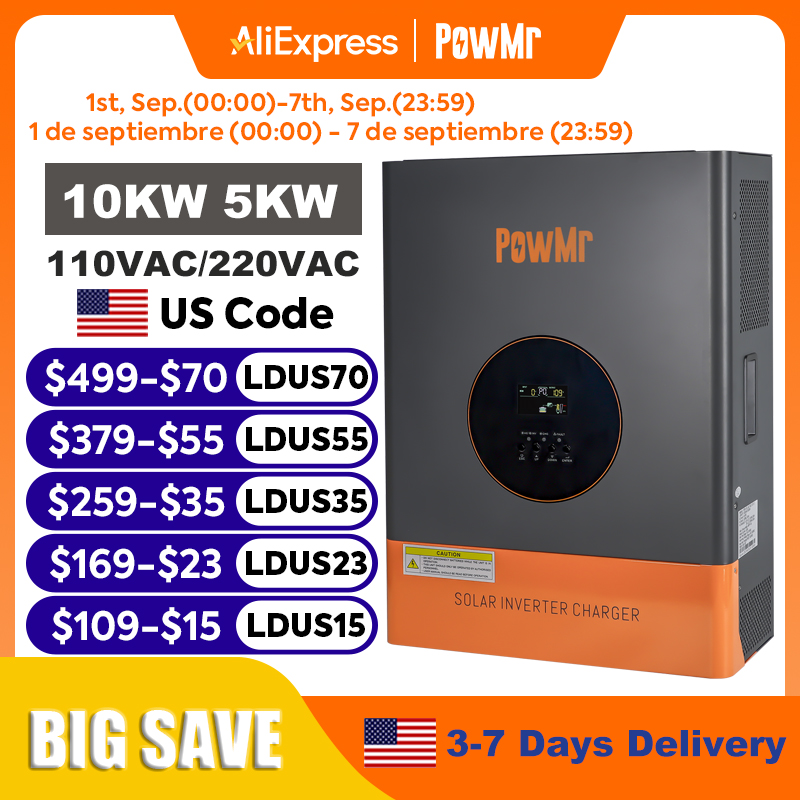 PowMr 10KW 5KW Split-Phase Omv - Split Phase Inverter 10Kw 110V 220V recensie en prijs