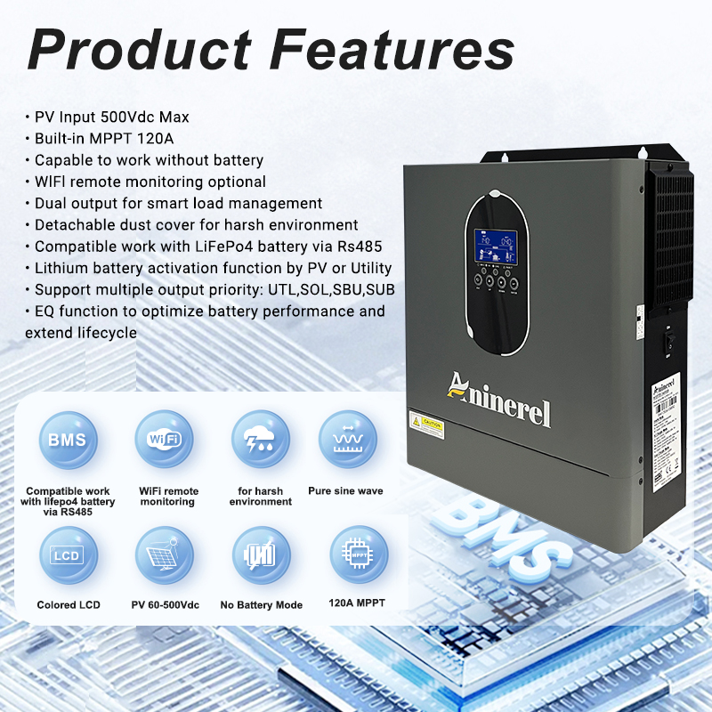 Aninerel 4200W 3KW 120V Hybrid - Inverter Pure Sine Wave 60Hz 120V 3000W recensie en prijs